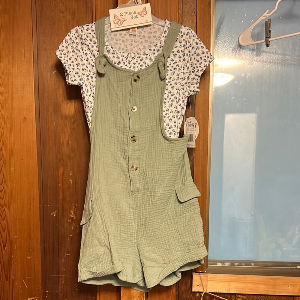 Green Relaxed Fit Overalls